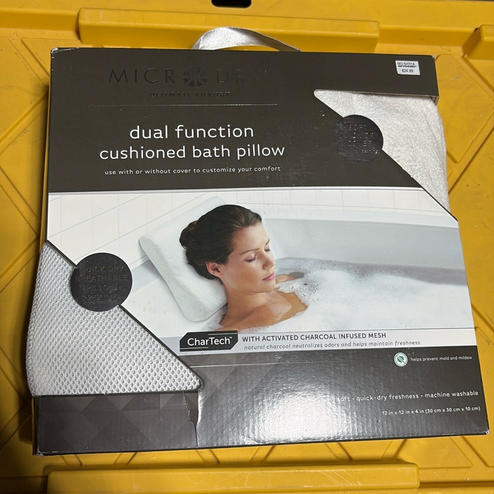 Micro Dry Dual Function Cushioned Bath Pillow